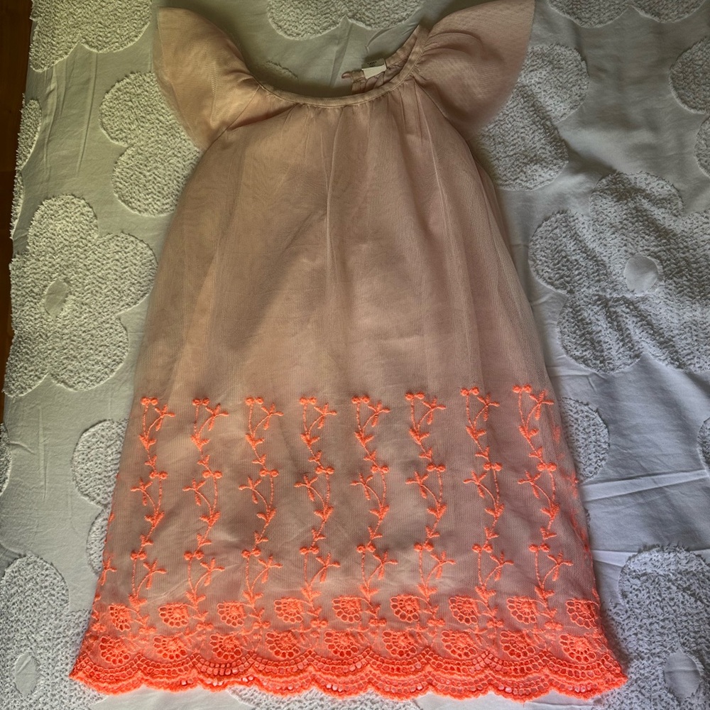 GAP Kids Pink Dress with Orange Embroidery